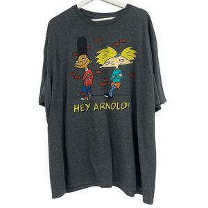 Nickelodeon t-shirt 3XL Hey Arnold Gerald graphic tee mens grey